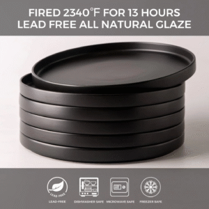 Black Ceramic Plate Set